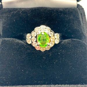Green topaz ring size 7
